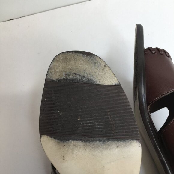 Easy-Steps Sandler Slingback  Brown Leather Sandals Size 9 - Picture 12 of 12